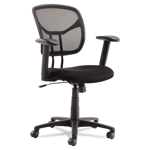 SWIVEL/TILT MESH TASK CHAIR WITH ADJUSTABLE ARMS, SUPPORTS UP TO 250 LB, 17.72" TO 22.24" SEAT HEIGHT, BLACK by OIF