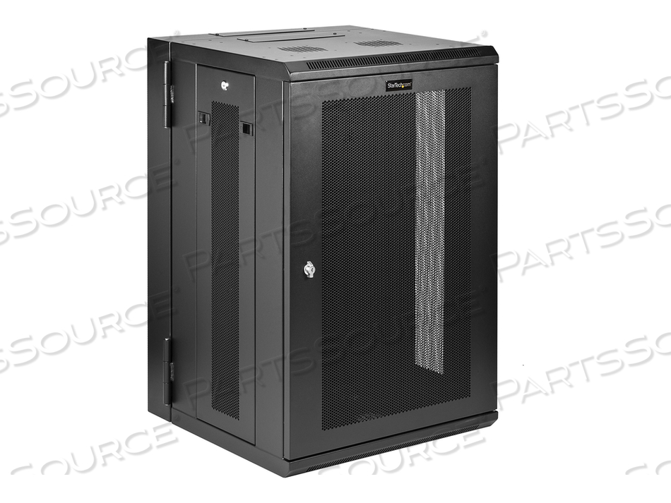 18U 19 IN WALL MOUNT NETWORK CABINET - SWITCH DEPTH RACK ENCLOSURE- 180 HINGED by StarTech.com Ltd.
