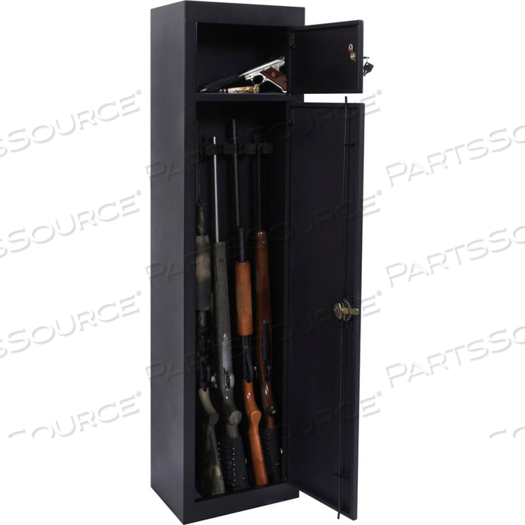 METAL SECURITY CABINET - 5 GUN CAPACITY 15" X 10" X 59" BLACK by American Furniture Classics METAL SECURITY CABINET - 5 GUN CAPACITY 15" X 10" X 59" BLACK by American Furniture Classics