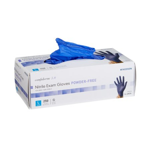 CONFIDERM® 3.0 NITRILE GLOVES, LARGE, BLUE (2500 PER CASE) by McKesson