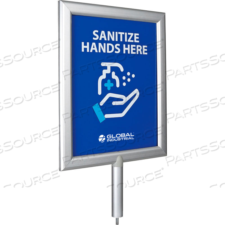 PERFEX FRAME FOR SANITIZER DISPENSER STAND W/SANITIZE HANDS HERE GRAPHIC by Testrite Instrument Co. Inc. PERFEX FRAME FOR SANITIZER DISPENSER STAND W/SANITIZE HANDS HERE GRAPHIC by Testrite Instrument Co. Inc.