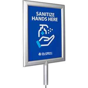 PERFEX FRAME FOR SANITIZER DISPENSER STAND W/SANITIZE HANDS HERE GRAPHIC by Testrite Instrument Co. Inc. PERFEX FRAME FOR SANITIZER DISPENSER STAND W/SANITIZE HANDS HERE GRAPHIC by Testrite Instrument Co. Inc.
