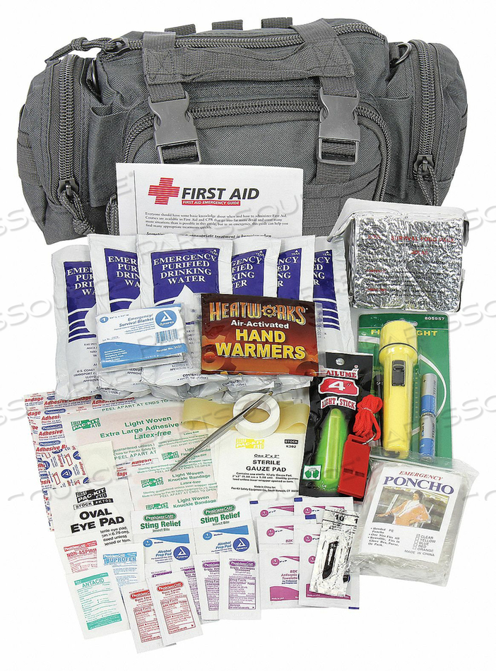 SURVIVAL KIT BLACK 6INHX5INLX12INW by Camillus SURVIVAL KIT BLACK 6INHX5INLX12INW by Camillus