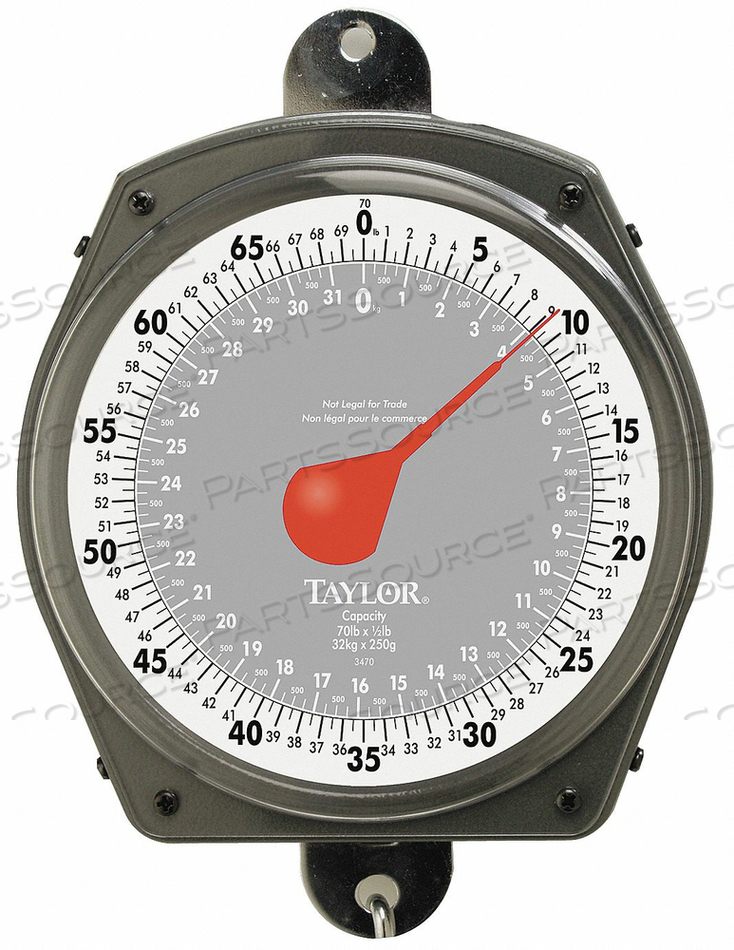 HANGING SCALE DIAL 32KG/70 LB CAPACITY by Taylor HANGING SCALE DIAL 32KG/70 LB CAPACITY by Taylor