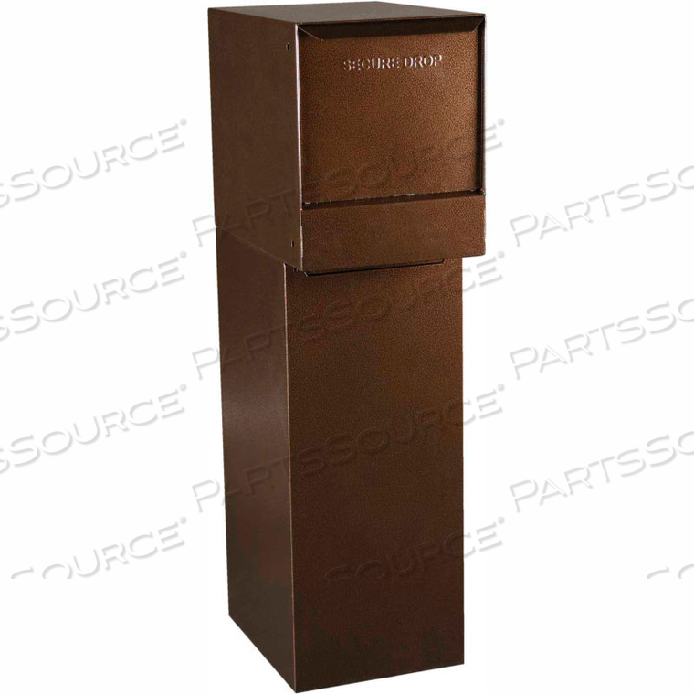 THRU-WALL PACKAGE DROP VAULT PLUS DVWM0062SA W/BOTTOM HOLD REAR ACCESS - COPPER VEIN by Dvault Company