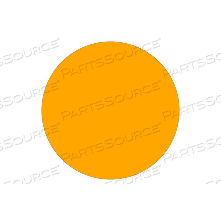 2" CIRCLE REMOVABLE LABELS FLUORESCENT ORANGE 500 PER ROLL by Box Packaging Inc