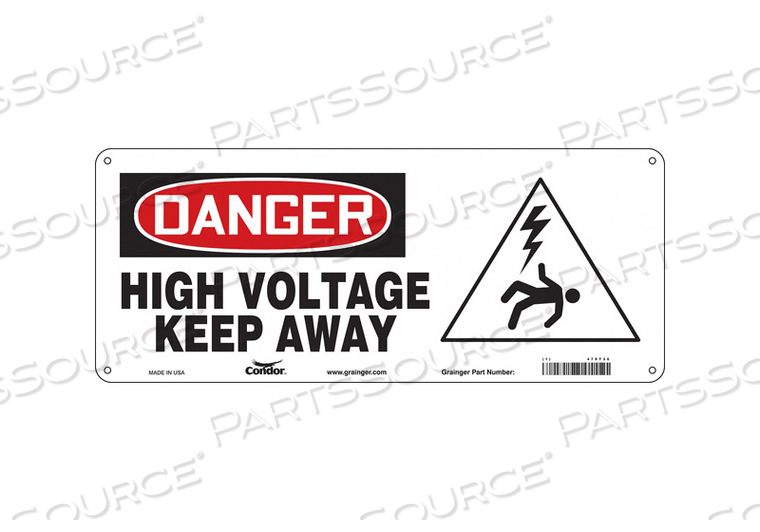 SAFETY SIGN 17 WX7 H 0.060 THICKNESS 