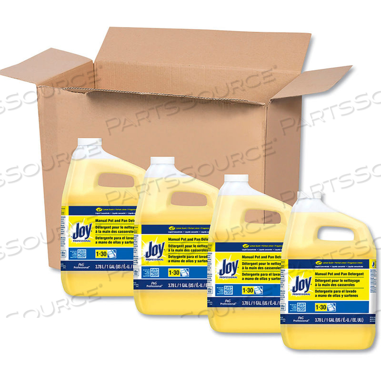 MANUAL DISH DETERGENT LIQUID, LEMON, GALLON BOTTLE, 4 BOTTLES - 57447 