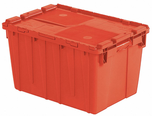 E3369 ATTACHED LID CONTAINER 1.8 CU FT RED by Lewisbins