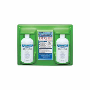 WALL MOUNT EYE & SKIN FLUSH STATION, TWO 32 OZ. BOTTLES by Physicianscare