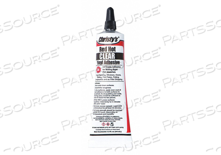 VINYL/PVC ADHESIVE CLEAR 1.5 OZ TUBE by Christy's VINYL/PVC ADHESIVE CLEAR 1.5 OZ TUBE by Christy's