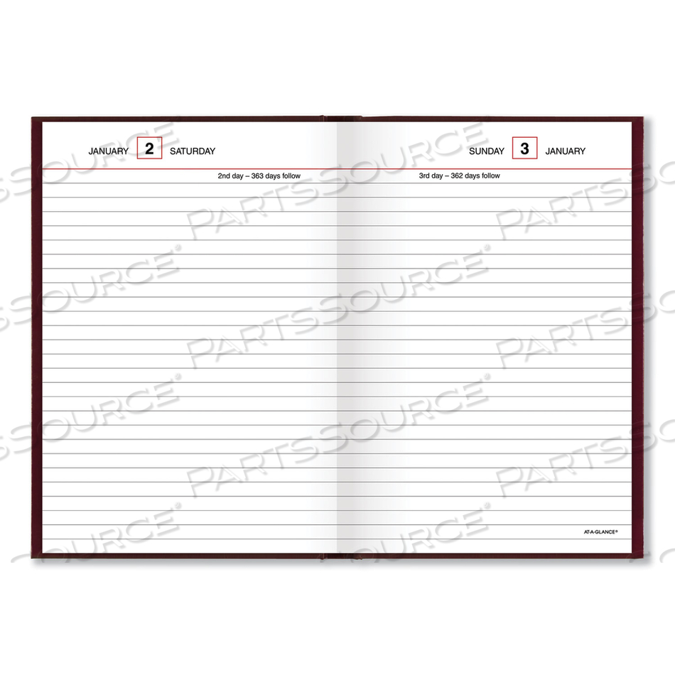 STANDARD DIARY DAILY REMINDER BOOK, 2023 EDITION, MEDIUM/COLLEGE RULE, RED COVER, 7.5 X 5.13, 201 SHEETS by At-A-Glance STANDARD DIARY DAILY REMINDER BOOK, 2023 EDITION, MEDIUM/COLLEGE RULE, RED COVER, 7.5 X 5.13, 201 SHEETS by At-A-Glance