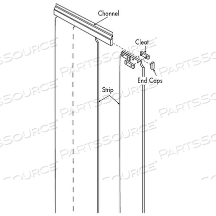 KASON® - 401SA8084490STRIP CURTAIN by Kason