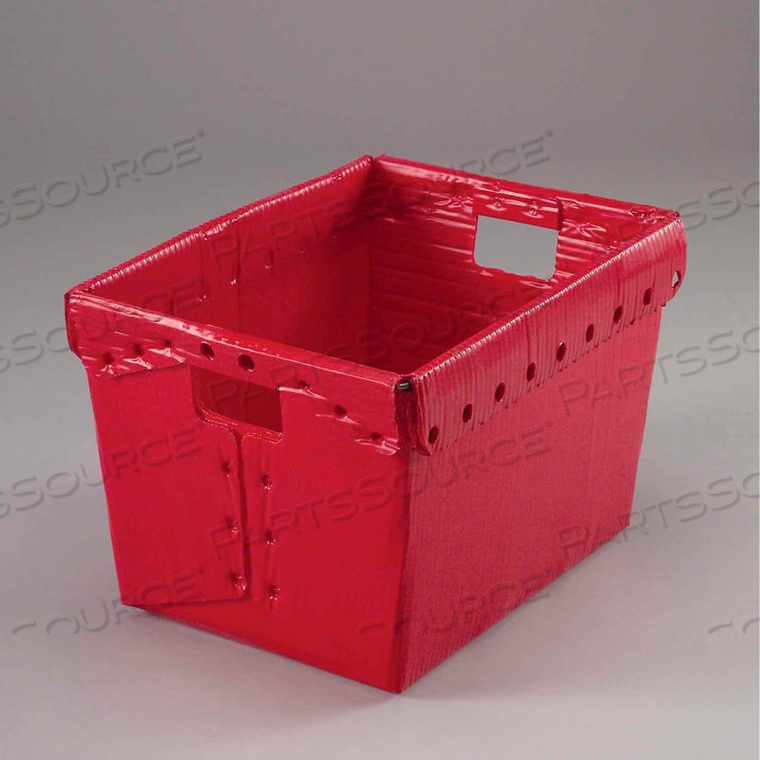 CORRUGATED PLASTIC TOTES - POSTAL NESTING- WITHOUT LID 18-1/2X13-1/4X12 RED by Minnesota Diversified Industries