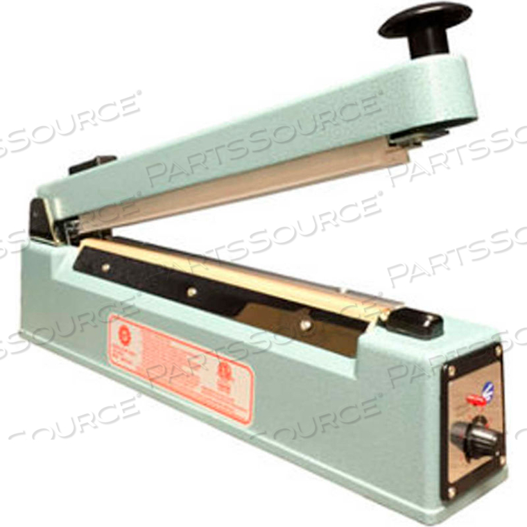 8" HAND SEALER W/ 5MM SEAL WIDTH W/ SLIDING CUTTER by Sealer Sales