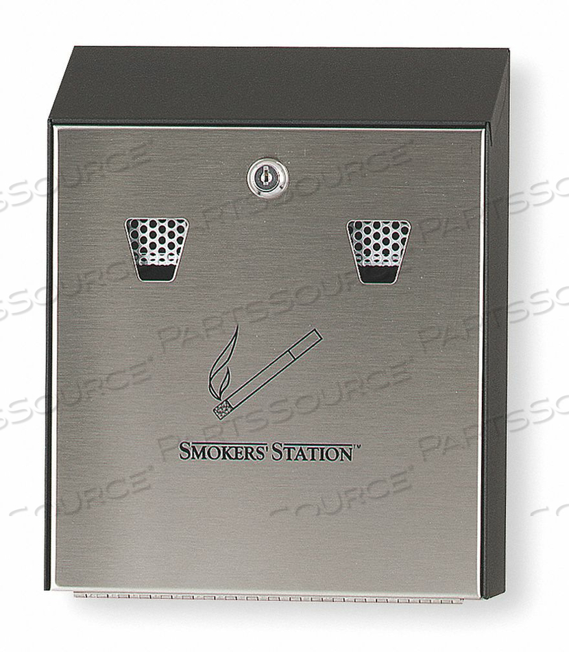 CIGARETTE RECEPTACLE 1-19/32 GAL. BLACK by Rubbermaid Medical Division