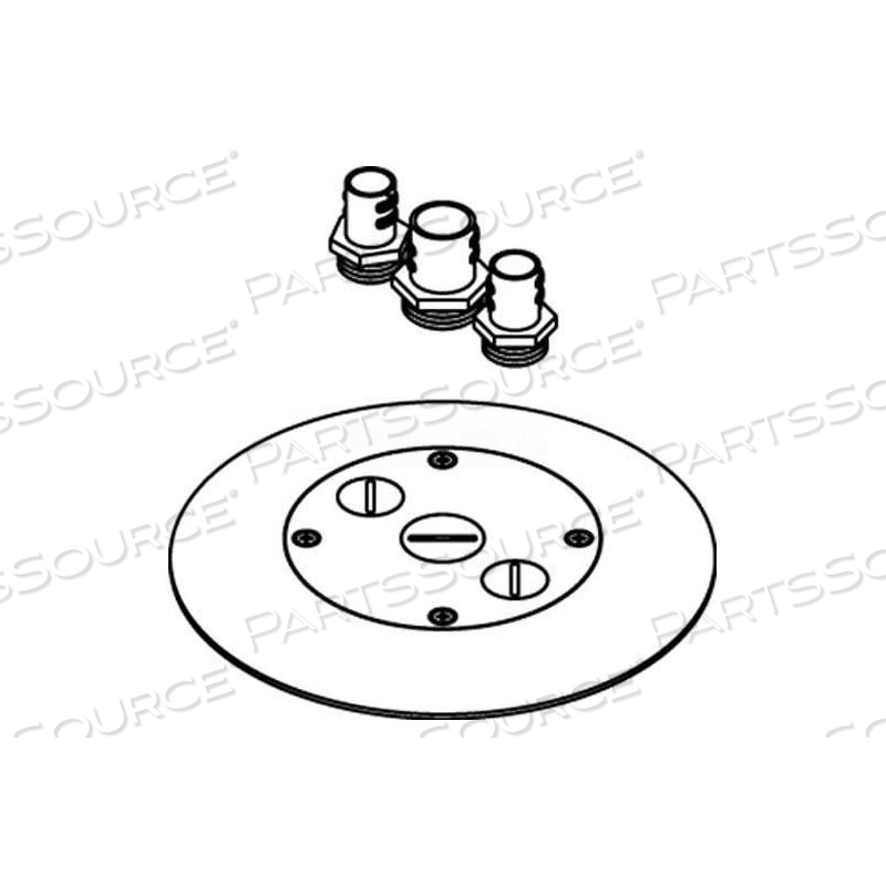 POKE-THRU FLANGE/COVER ASSEMBLY, BLACK by Wiremold