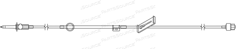 94 INCH, YELLOW STRIPED MICROBORE SET WITH VENTED SPIKE, ROUND AND BODYSET KEYS, SLIDE CLAMP, MALE LUER LOCK/ANTI-SIPHON VALVE, PRIMING VOLUME 5 ML by CME America