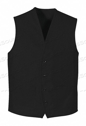 VP20BK UNISEX BLACK VEST W/3 PKTS 