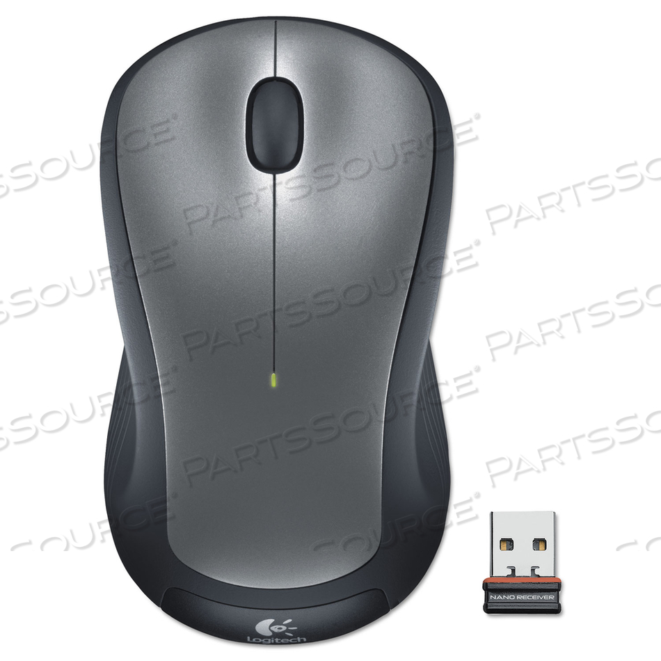 WIRELESS MOUSE, 2.4 GHZ FREQUENCY/30 FT WIRELESS RANGE, LEFT/RIGHT HAND USE, SILVER/BLACK by Logitech