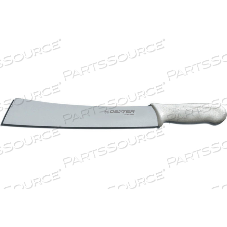 CHEESE KNIFE, HIGH CARBON STEEL, STAMPED, WHITE HANDLE, 12"L 