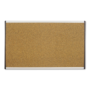 ARC FRAME CORK CUBICLE BOARD, 18 X 30, TAN, ALUMINUM FRAME by Quartet