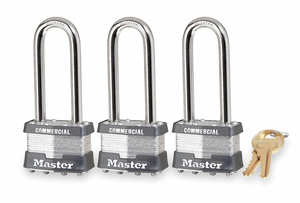 KEYED PADLOCK 3/4 IN RECTANGLE SILVER by Master Lock