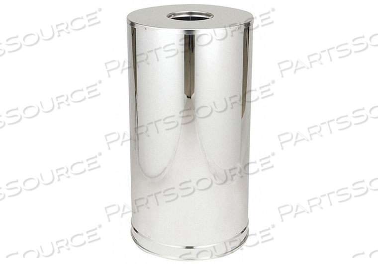 GRAINGER TRASH CAN, STEEL, FLAT WITH TOP OPENING TOP, SILVER, 15 GAL CAPACITY, 14 13/16 IN WD/DIA by Tough Guy GRAINGER TRASH CAN, STEEL, FLAT WITH TOP OPENING TOP, SILVER, 15 GAL CAPACITY, 14 13/16 IN WD/DIA by Tough Guy