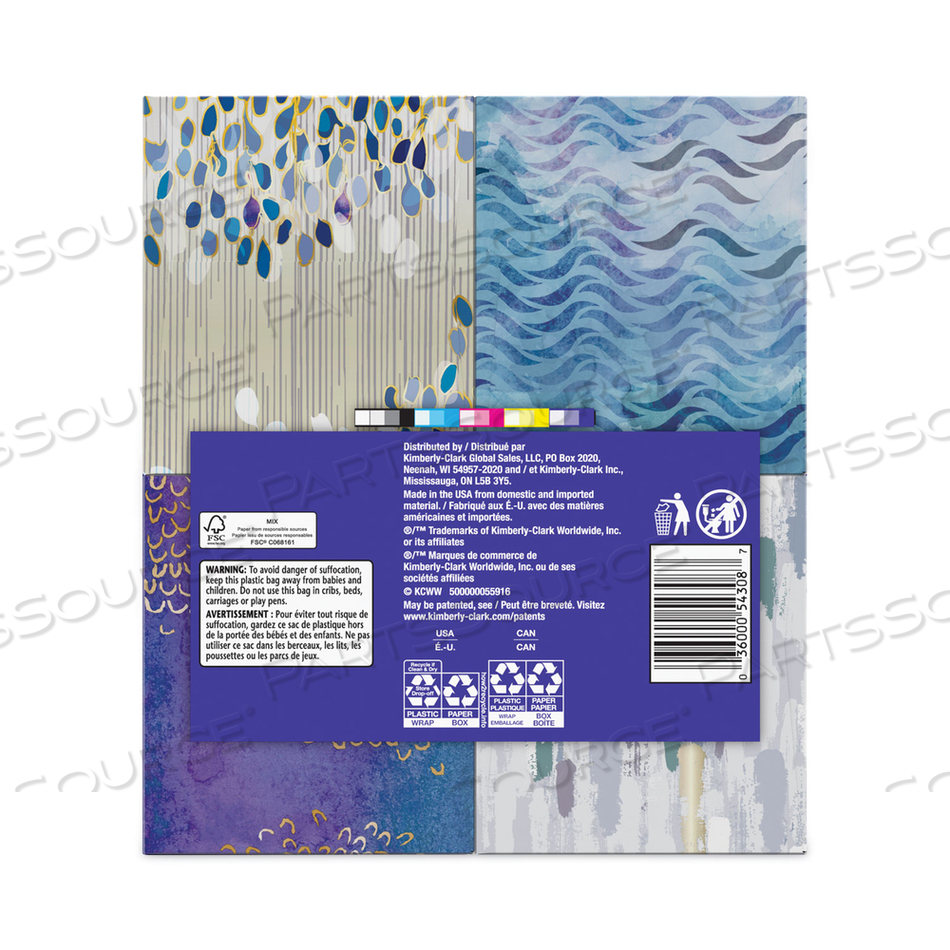 ULTRA SOFT FACIAL TISSUE, 3-PLY, WHITE, 60 SHEETS/BOX, 4 BOXES/PACK, 3 PACKS/CARTON 
