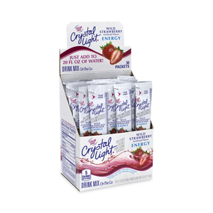 ON-THE-GO SUGAR-FREE DRINK MIX, WILD STRAWBERRY ENERGY, 0.12OZ SINGLE-SERVING, 30/PK, 2 PK/BX by Crystal Light