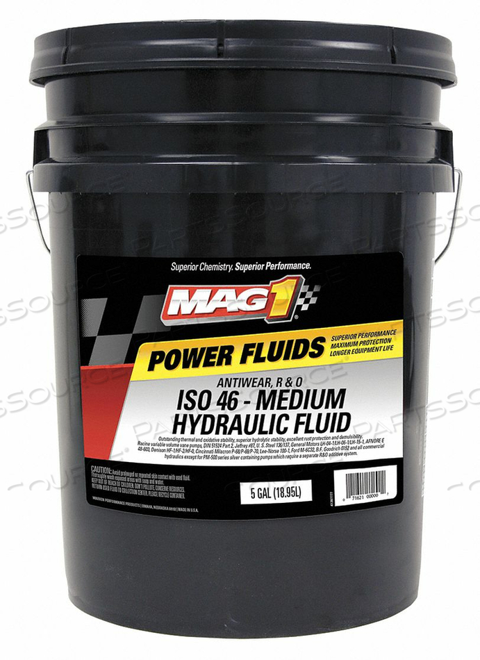 MEDIUM HYDRAULIC FLUID 5 GAL. ISO 46 by MAG 1 MEDIUM HYDRAULIC FLUID 5 GAL. ISO 46 by MAG 1