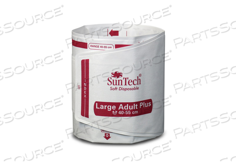 SOFT DISPOSABLE BLOOD PRESSURE CUFF - LARGE ADULT PLUS (BOX OF 20) by SunTech Medical