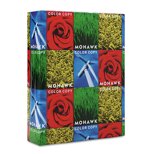 COLOR COPY RECYCLED PAPER, 94 BRIGHT, 28 LB BOND WEIGHT, 8.5 X 11, PC WHITE, 500/REAM by Mohawk