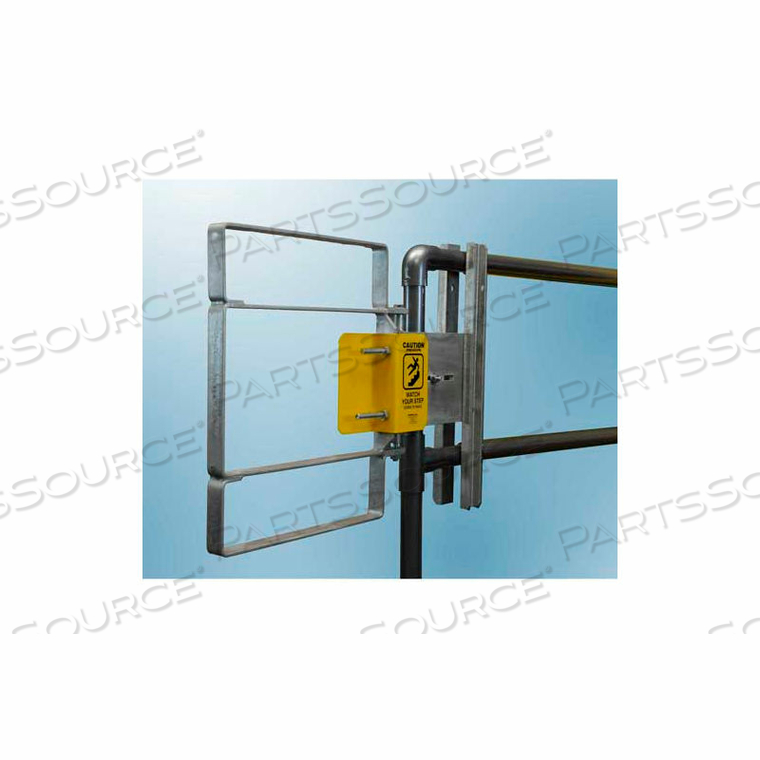 XL SERIES CARBON STEEL GALVANIZED CLAMP-ON SELF-CLOSING SAFETY GATE, FITS OPENING 25-27.5" 