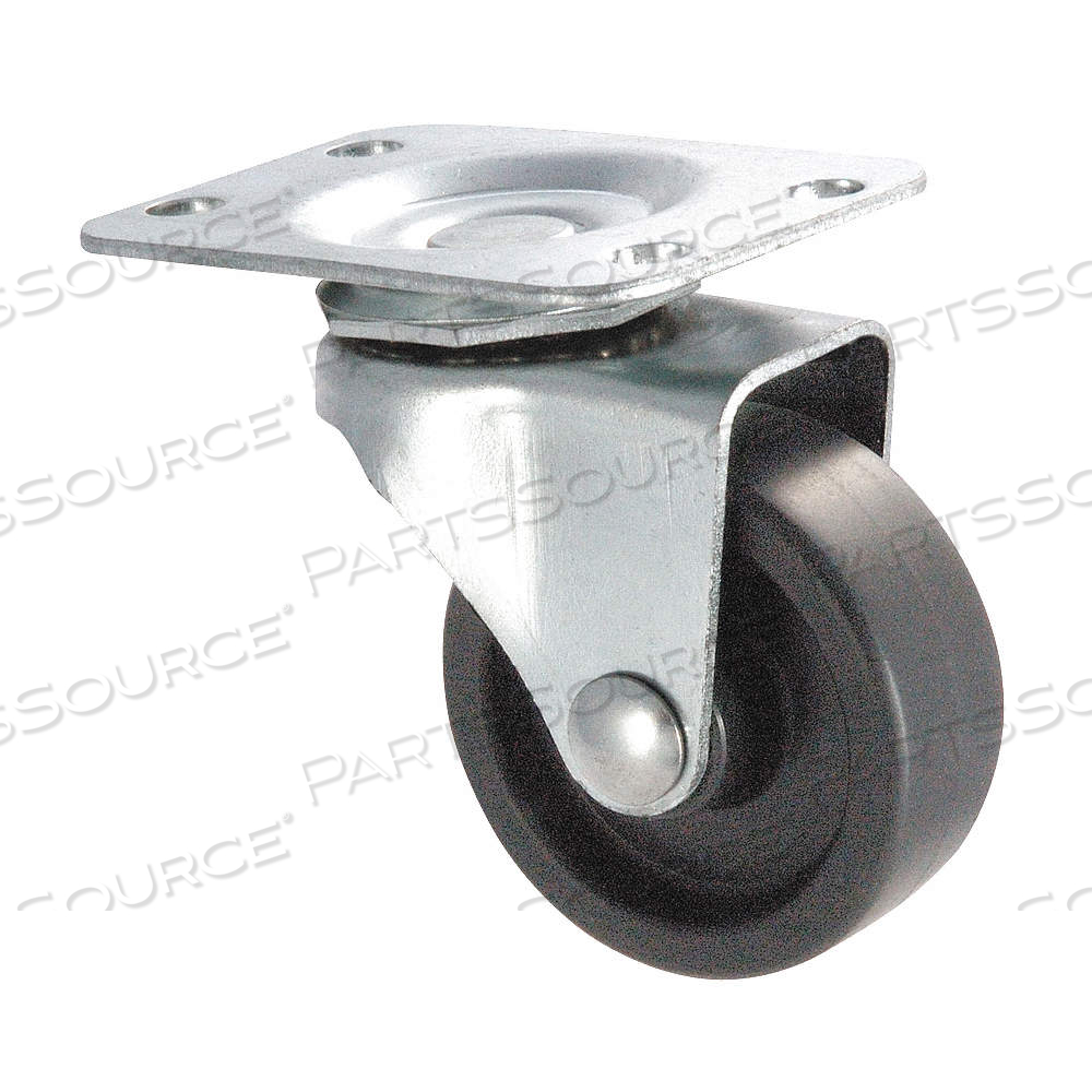 STANDARD PLATE CASTER, 3 IN WHEEL DIA., 120 LB, 3 1/2 IN MOUNTING HT, SWIVEL CASTER by Approved Vendor STANDARD PLATE CASTER, 3 IN WHEEL DIA., 120 LB, 3 1/2 IN MOUNTING HT, SWIVEL CASTER by Approved Vendor