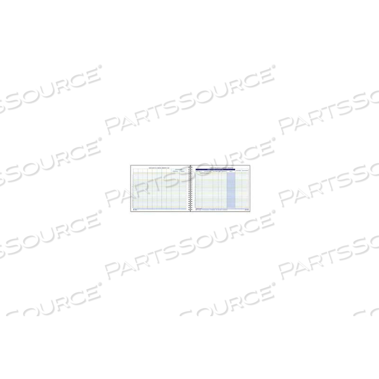 CHECK PAYMENT & DEPOSIT REGISTER, 8-1/2" X 11", WHITE, 192 SHEETS/PAD by Adams