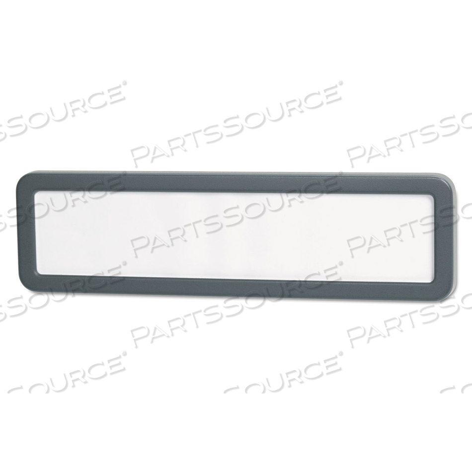 RECYCLED CUBICLE NAMEPLATE WITH ROUNDED CORNERS, 9 X 2.5, CHARCOAL RECYCLED CUBICLE NAMEPLATE WITH ROUNDED CORNERS, 9 X 2.5, CHARCOAL