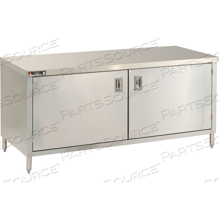 120"W X 24"D DELUXE FLAT TOP CABINET, HINGED DOORS 