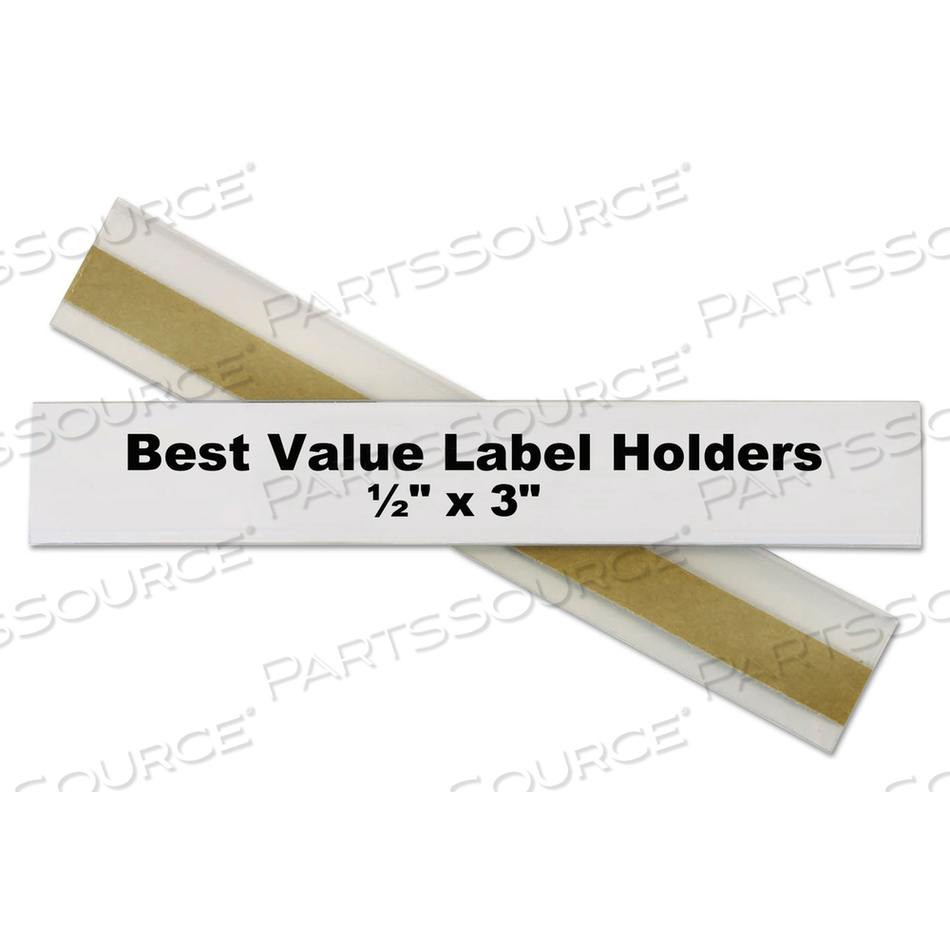SELF-ADHESIVE LABEL HOLDERS, TOP LOAD, 0.5 X 3, CLEAR by C-Line SELF-ADHESIVE LABEL HOLDERS, TOP LOAD, 0.5 X 3, CLEAR by C-Line