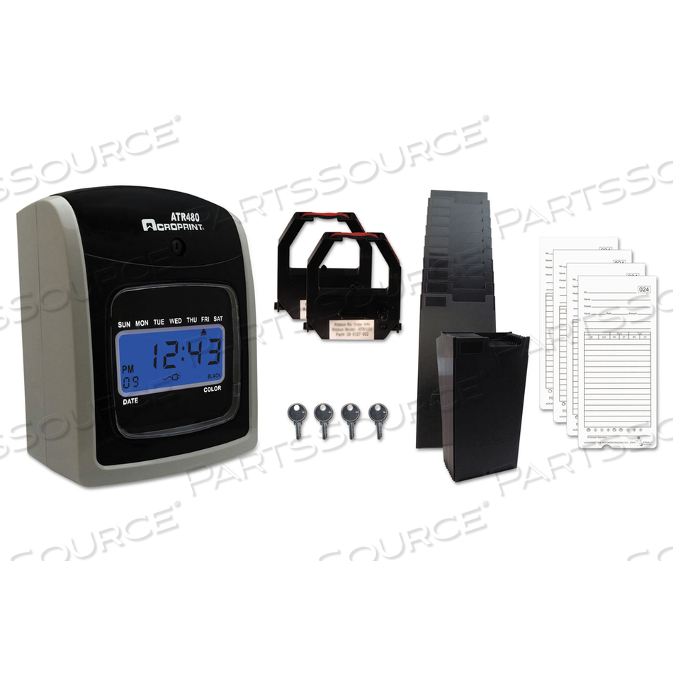 TIME CLOCK CARDS FOR ACROPRINT ATR480, TWO SIDES, 7.5 X 3.35 by Acroprint TIME CLOCK CARDS FOR ACROPRINT ATR480, TWO SIDES, 7.5 X 3.35 by Acroprint