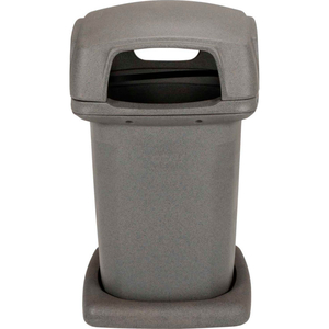 HEAVY DUTY DECORATIVE LITTER CONTAINER W/GRAVITY RELEASE LATCH, 60 GAL GRAYSTONE by Toter HEAVY DUTY DECORATIVE LITTER CONTAINER W/GRAVITY RELEASE LATCH, 60 GAL GRAYSTONE by Toter
