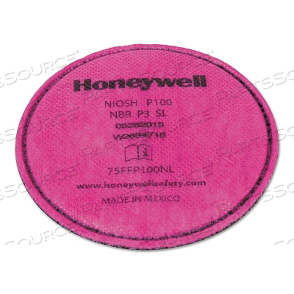 PANCAKE SERIES FILTER, MAGENTA, ACID GASES/ORGANIC VAPORS/OZONE, P100 FILTER by North Safety