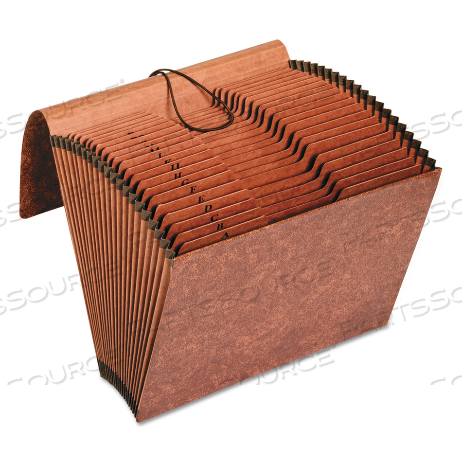 HEAVY-DUTY EXPANDING FILE WITH REINFORCED FLAP, 21 SECTIONS, ELASTIC CORD CLOSURE, 1/3-CUT TABS, LETTER SIZE, REDROPE by Esselte Pendaflex Corp. HEAVY-DUTY EXPANDING FILE WITH REINFORCED FLAP, 21 SECTIONS, ELASTIC CORD CLOSURE, 1/3-CUT TABS, LETTER SIZE, REDROPE by Esselte Pendaflex Corp.