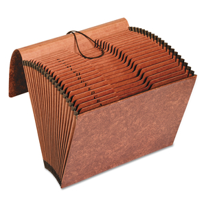 HEAVY-DUTY EXPANDING FILE WITH REINFORCED FLAP, 21 SECTIONS, ELASTIC CORD CLOSURE, 1/3-CUT TABS, LETTER SIZE, REDROPE by Esselte Pendaflex Corp.