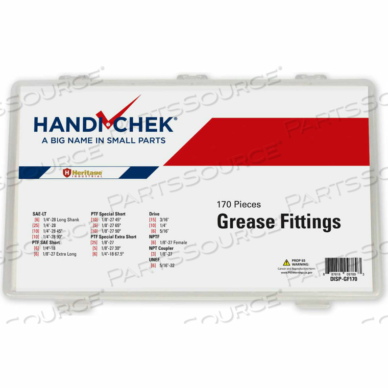 GREASE FITTING SAMPLER ASSORTMENT 170 PIECES by Flint Hills Trading