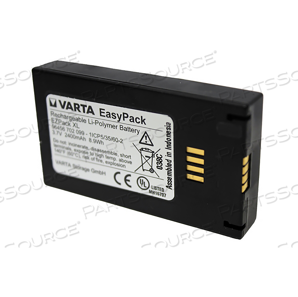 BATTERY, RECHARGEABLE LITHIUM POLYMER, 3.7V, 2400 MAH 