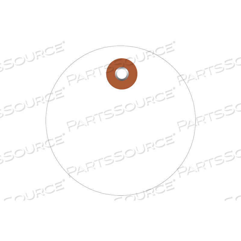 PLASTIC CIRCLE TAGS 3" DIAMTER WHITE - 100 PACK by Box Packaging Inc