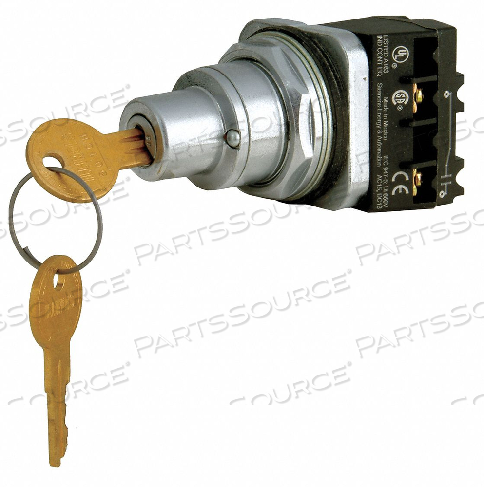 NON-ILLUM SELECTOR SWITCH KEYED 3P 30MM by Siemens
