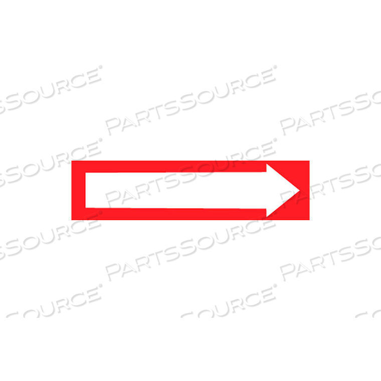 PRESSURE-SENSITIVE PIPE MARKER - DIRECTION ARROW RED by National Marker Company