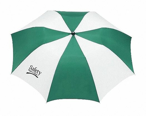 UMBRELLA 42 IN GREEN/WHITE POLYESTER by Quality Resource Group